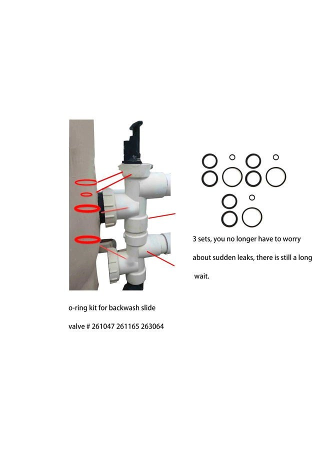 WFCYQ Replace Pentair Backwash Slide Valve 261047 261165 263064 and Piston Assy 273241 O-Ring 2" Rebuild Repair Kit Replace 272406 273062 273090 (3pack) - Image 5