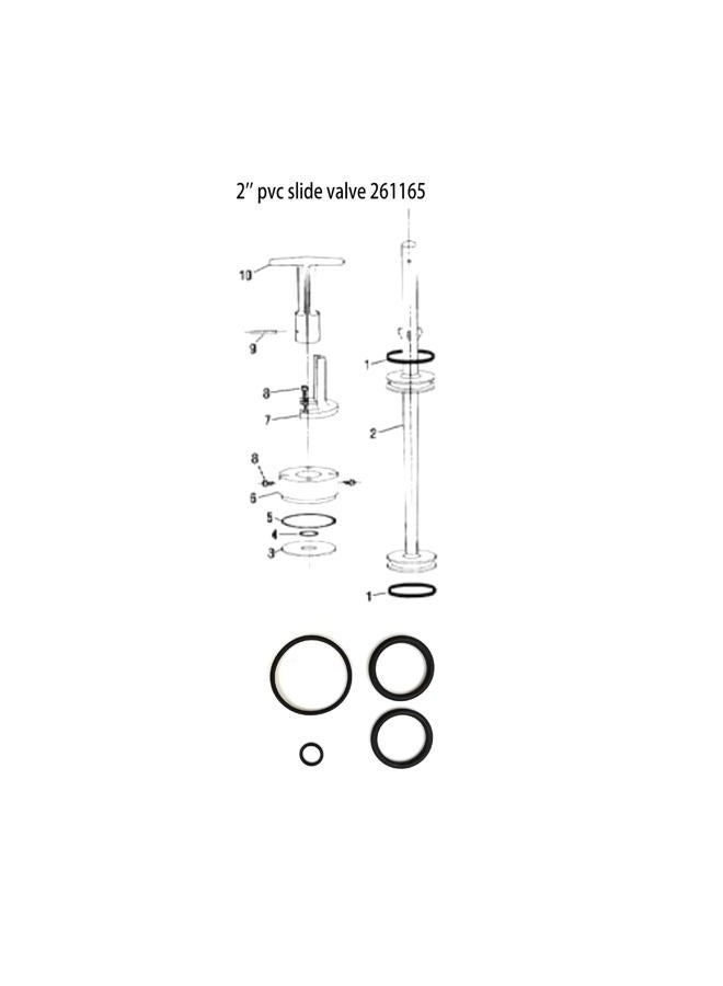 WFCYQ Replace Pentair Backwash Slide Valve 261047 261165 263064 and Piston Assy 273241 O-Ring 2" Rebuild Repair Kit Replace 272406 273062 273090 (3pack) - Image 3