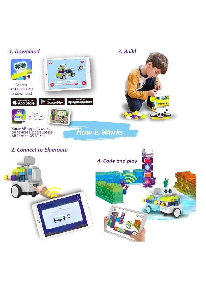 Pai Technology BOTZEES Classic Plus Coding Robots for Kids, Remote Control Robot, 8 in 1 AR STEM Toys for 4+ Years Old Kids (APP Based, iOS, Android and Kindle Fire Compatible)  - Image 4