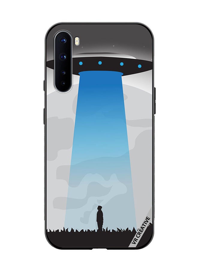VR CREATIVE Protective Case Cover For OnePlus Nord Ufo Sighting In Full Moon Design Multicolour - Image 1