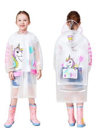 Boys Girls Hooded Rain Poncho Durable Waterproof Windbreaker Reusable Kids Raincoat Kindergarten Student Rainwear Transparent Kids Cartoon Raincoat Children's Schoolbag Rain Jacket Coat EVA - pzsku/Z5342A4E52ED104961238Z/45/_/1660209940/e9b94a01-71a0-460f-8b1f-0fa559676473