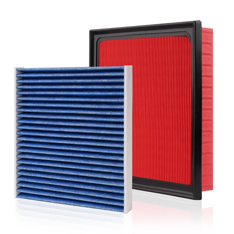 Forccord Cabin Engine Air Filter Fits for Toyota Camry 2018 2019 2020 2021 2022 2023 2024 35L25L Activated Carbon Cabin Filter Replacement CA12377 CF12157 Not for Hybrid