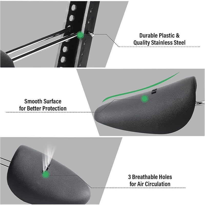 Lify أشجار أحذية بلاستيكية قابلة للتعديل للرجال - شكل/موسع/حامل أحذية - أسود - Image 4