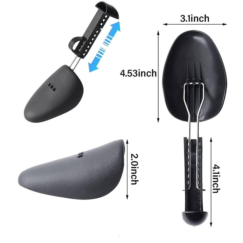 Lify أشجار أحذية بلاستيكية قابلة للتعديل للرجال - شكل/موسع/حامل أحذية - أسود - Image 3