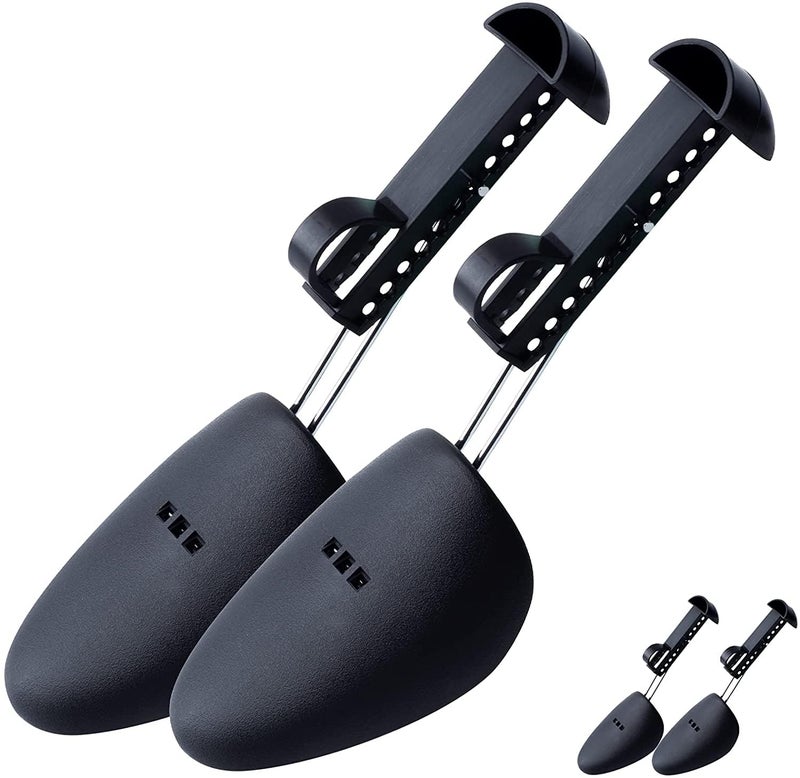 Lify أشجار أحذية بلاستيكية قابلة للتعديل للرجال - شكل/موسع/حامل أحذية - أسود - Image 2