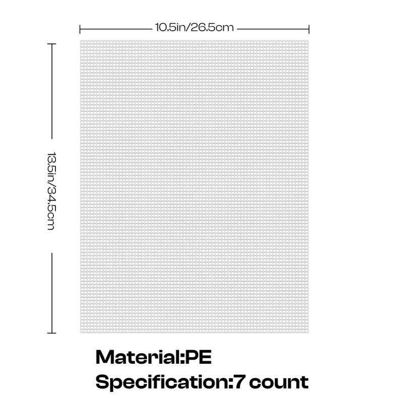 Caydo 4 Pieces 7 Count Plastic Canvas Sheets 10.5 x 13.5 Inch Plastic Mesh Sheet, Eye Mesh for Embroidery, Acrylic Yarn Crafting, Knit Crochet Projects and Make Dividers - Image 2