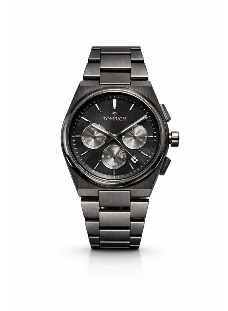 Tomrich Vantor Chronex Men’s Luxury Watch – Stainless Steel  Strap, Quartz Analog Wrist Watch, Minimal Dial, Elegant Formal Casual Watch - Image 1