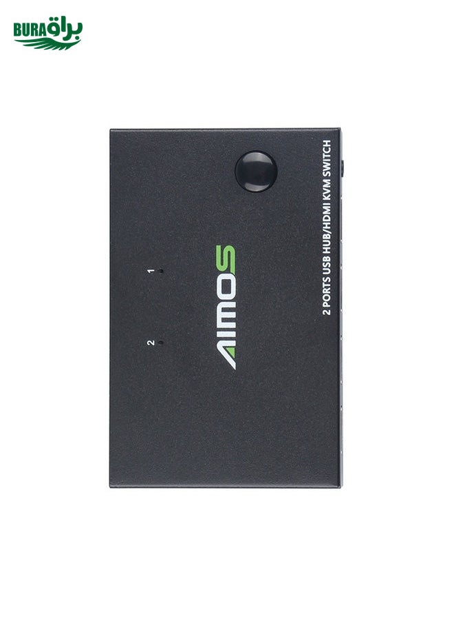 BURAQ AIMOS AM-KVM201CC 2 Ports USB HUB HDMI KVM Switch without Extension Cable  - Image 3