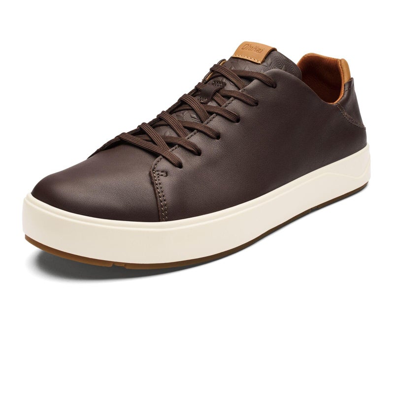 OLUKAI Lae'ahi Li 'ILI Men's Waterproof Leather Sneaker, Versatile & Casual Everyday Shoe, All-Day Comfort & Support, Enhanced Grip & Traction, Dk Java/Dk Java, 11.5 - Image 1