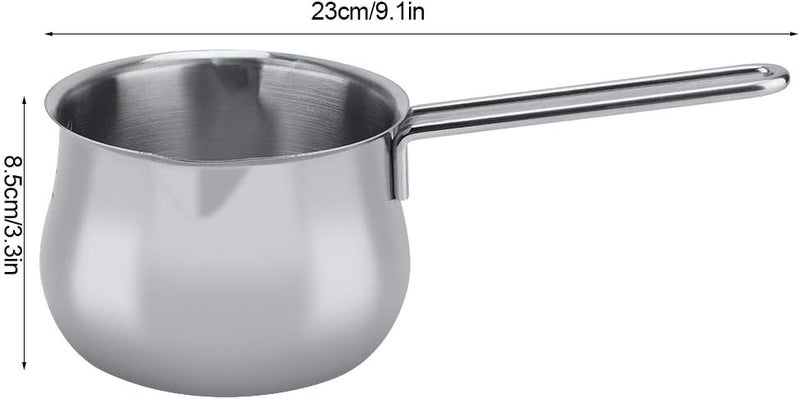 كلاراكو وعاء حليب من الفولاذ المقاوم للصدأ مع وعاء تسخين زبدة الشوكولاتة والجبن مع فوهة صب مزدوجة، قدر صغير، وعاء طهي وخَبز للمطبخ - Image 3