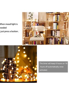 Nisf Al Qamar Ramadan lighting, 40 circular bulbs, 5 meters long, connected via USB or batteries, with warm white lighting  - Image 3