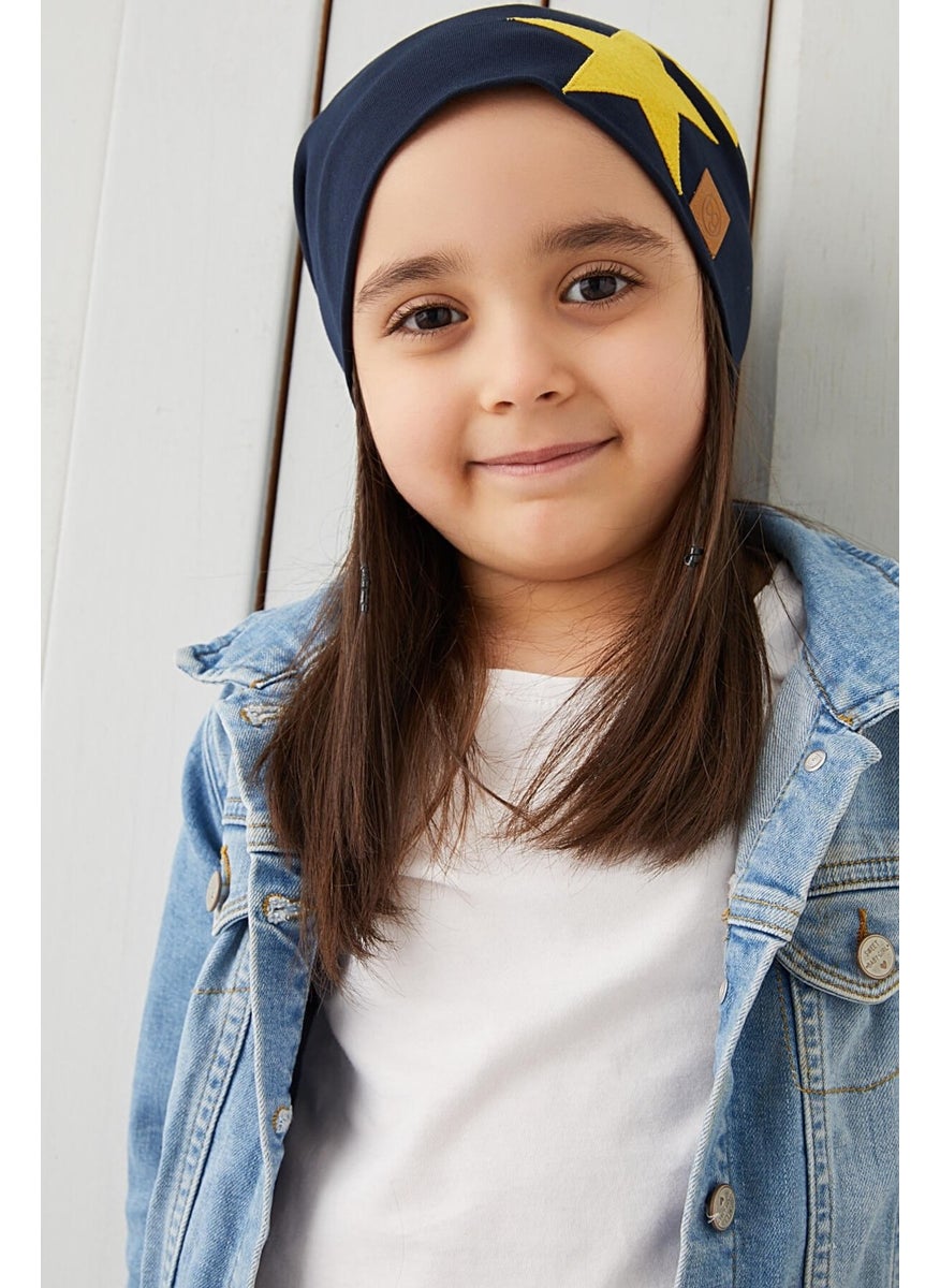 Babygiz Yellow Navy Blue Fanatic Children Baby Hat Beanie Soft Double Layer Sports Cotton Combed Cotton  - Image 5