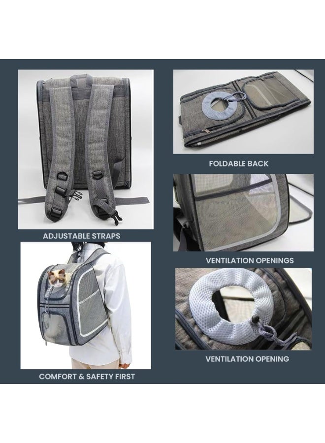 Soofam Pet Carrier Bag Pack for Cats And Dogs | Cat Carrier Backpack for Travel Airline Approved | Soft Cat Carrier Dog Carrier Travel Kitten for Up to 2kg puppies - Image 3