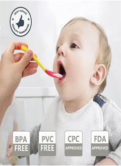 Generic مجموعة ملاعق وشوك تغذية للأطفال، عبوة من 6 أدوات طعام للأطفال الصغار بطرف من السيليكون الناعم والحساس للحرارة للمرحلة الأولى للتغذية الذاتية، أطباق أطفال خالية من مادة BPA، مجموعة ملاعق حرارية للأطفال الرضع متعددة الألوان  - Image 2