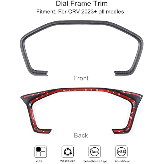 rayihni For Honda Crv 2023 Dashboard Cover Trims For The New CrV Instrument Board Luxury Wood Frain Interior Accessories Upgrate Molding Wood - Image 2