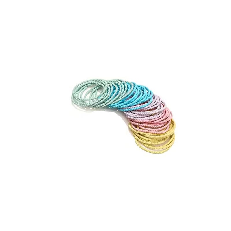 GITGRNTH Hair Band for Women & Girls - Rubber Band - Elastic Ponytail Hairband Ties Accessories Soft Cotton Stretchable Rubber Bands, Non-Slip For Medium, Thick & Thin Hair, Pain-Free (Multi-colored) (Elastic_15 pcs, Regular) - Image 1