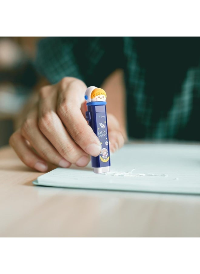 عبوة 1+1 ممحاة قابلة للسحب والدفع مع عبوة حبر إضافية واحدة، ممحاة مطاطية ناعمة لأقلام الرصاص، مستلزمات مدرسية ومكتبية ممتعة للطلاب والأطفال - Image 4