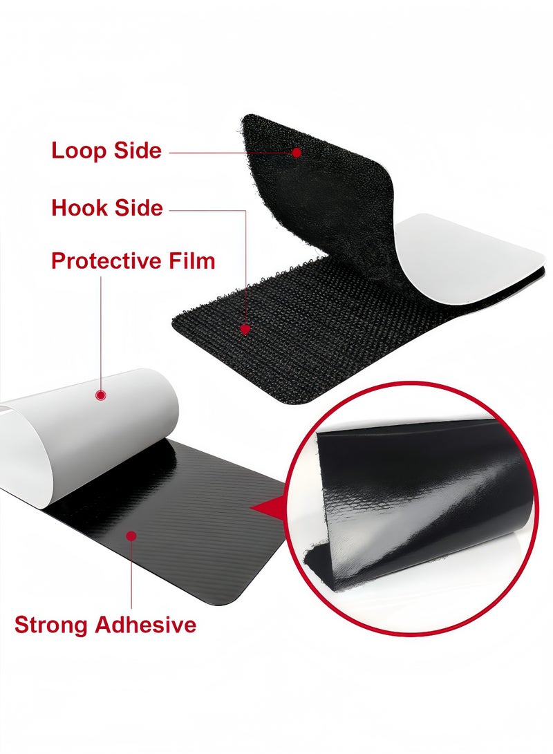 Peachjoy 15pcs Hook and Loop Tape Strips with Adhesive, Heavy Duty Nylon Velcro for Sewing, Crafting, DIY, Interlocking Tape 5x10 cm - Image 5