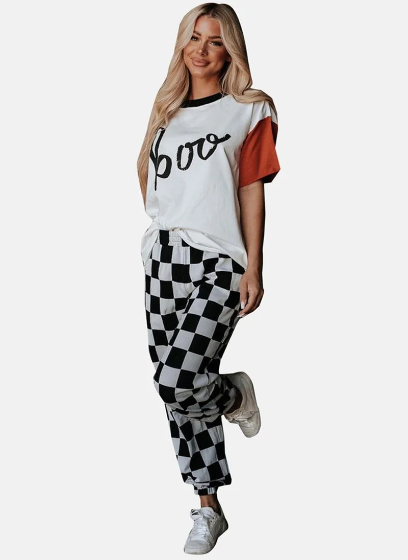 YUNIQEE Multicoloured Checked Jogger Trouser