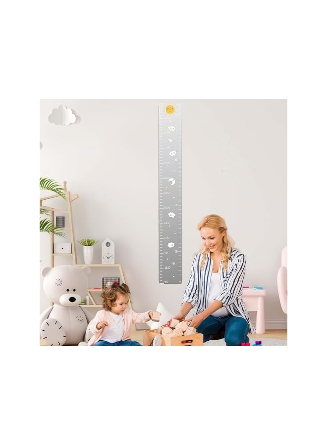 The Bros Mirror Height Chart for Kids,Growth Chart for Wall,Decorative Mirrors Full Length,Sun Smile Acrylic Puzzle Mirror Decor for Nursery Room - Image 4