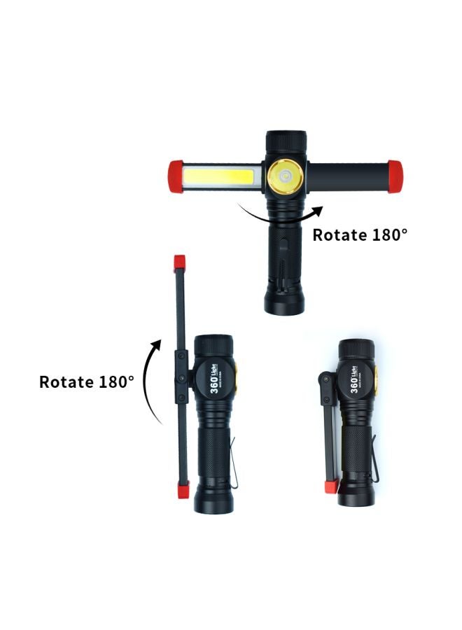 Conpex Magnetic Base USB Rechargeable Emergency Light Black - Image 2