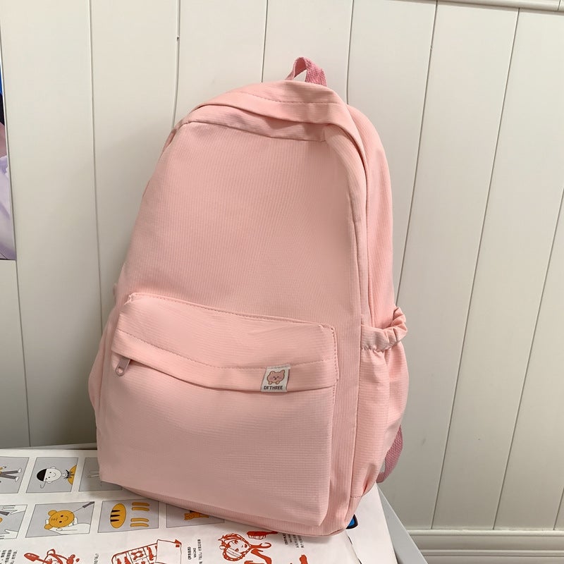 Su Zin same style schoolbag female Korean style cute Milky yellow backpack for junior high school students large capacity backpack for high school students Pink 