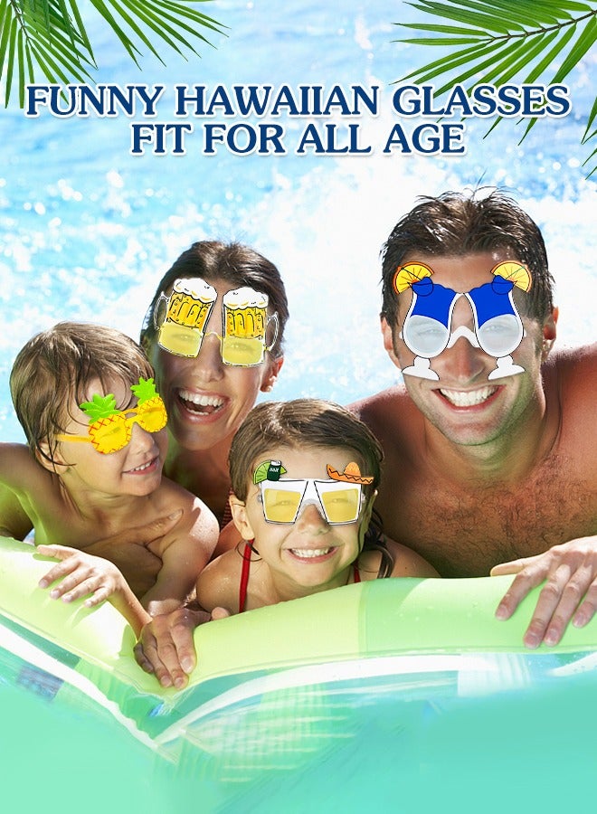 GROIC Luau Party Sunglasses - 6 Pairs Funny Hawaiian Glasses, Tropical Fancy Dress Props, Beach Themed Party Supplies Decoration,Party Dress Accessories - Image 3