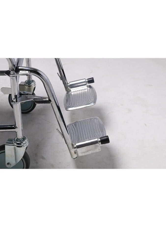 Generic Mobile Commode Chair, Bedside Toilet Chair 4-in-1 Shower Toilet Wheelchair Rolling Transport Chair (BM-06)  - Image 3