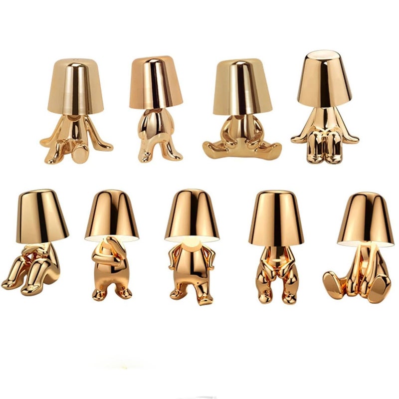 Golden Man Table Lamp | Fun Table Lamp Night Light Thinkers Lamp Art Decor | Decorative Sculpture Home Ornament Table Lamp - Image 4