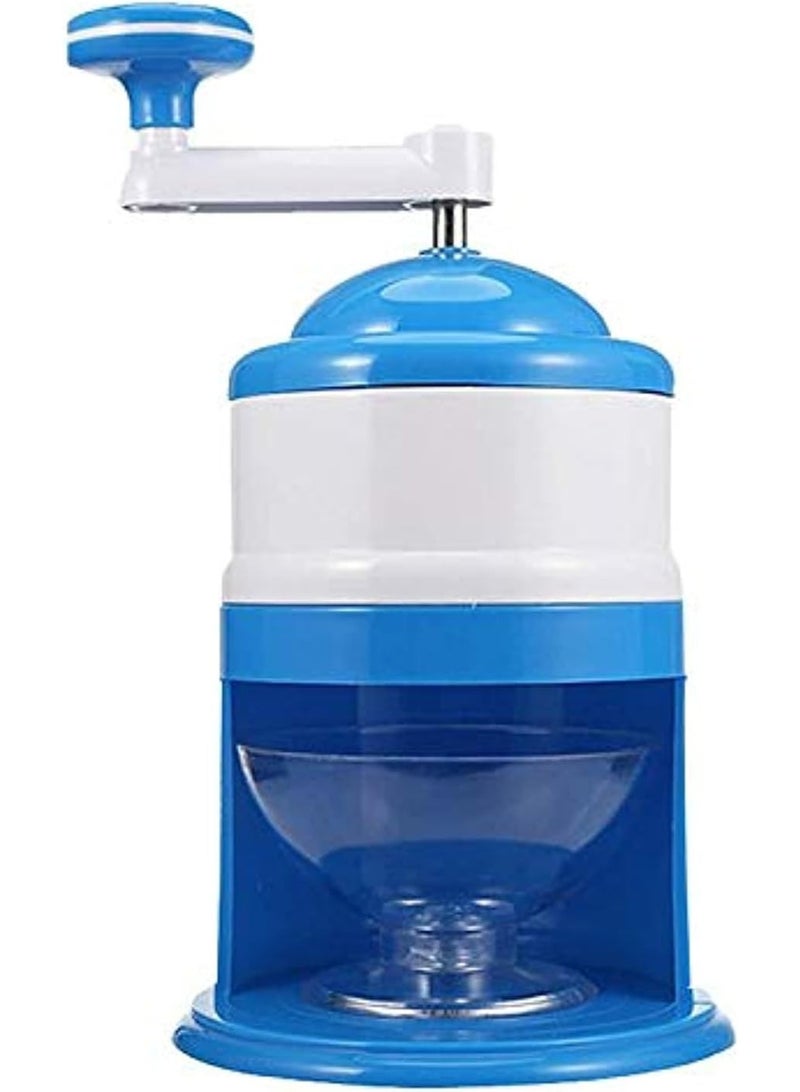 DubaiGallery Compact Manual Ice Crusher – Hand Crank Ice Shaver Machine for Slushies, Smoothies, Cocktails, and More (Blue) - Image 1