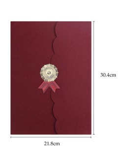 KASTWAVE 5pcs A4 Certificate Holder Graduation Diploma Cover Degree Certificate Holder Trifold Document Covers for Award Certificates  - Image 3