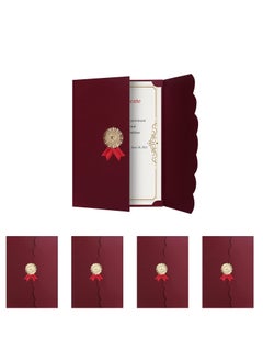 KASTWAVE 5pcs A4 Certificate Holder Graduation Diploma Cover Degree Certificate Holder Trifold Document Covers for Award Certificates  - Image 1