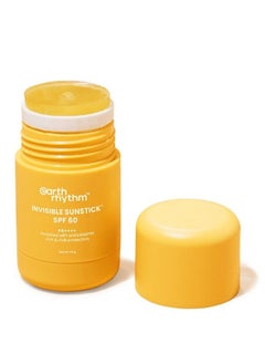 Earth Rhythm Sunstick Spf 60 Pa++++ Invisible Sunscreen ; Water Resistant No White Cast Lightweight I Almond Oil Jojoba Oil & Vitamin E ; Suits All Skin Types ; Women & Men 40 Gm  - Image 1