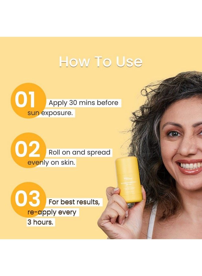 Earth Rhythm Sunstick Spf 60 Pa++++ Invisible Sunscreen ; Water Resistant No White Cast Lightweight I Almond Oil Jojoba Oil & Vitamin E ; Suits All Skin Types ; Women & Men 40 Gm  - Image 5