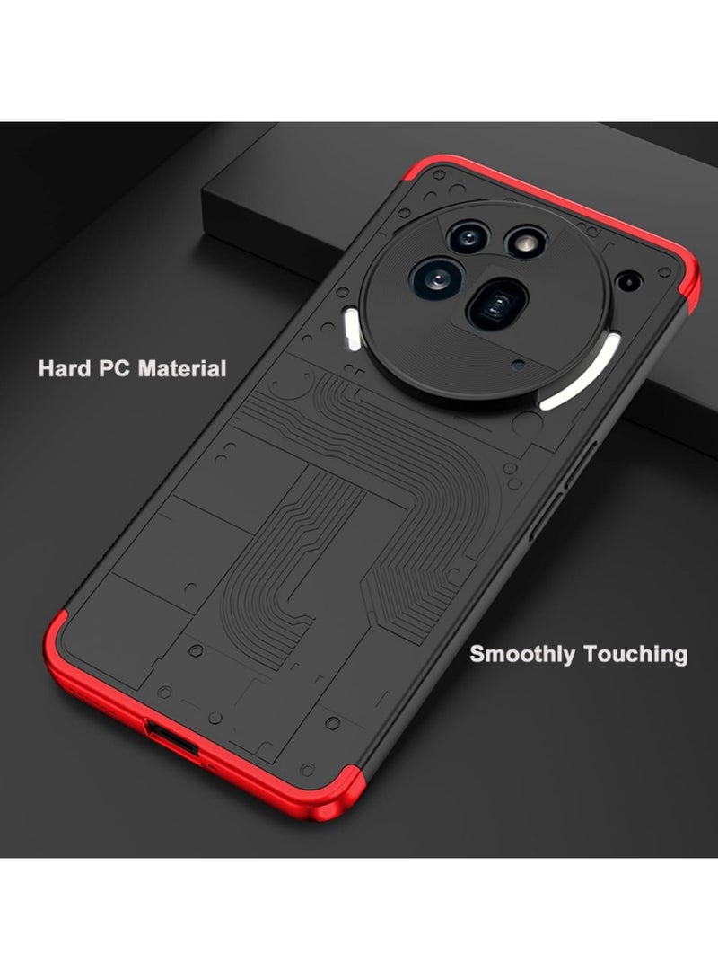 For Nothing Phone 3a Pro Case, 360 Degree Full Body Hard Plastic Material Protective Back Cover, Detachable Split Slim Fit Shockproof Casing, Anti-Scratch Bumper Mobile Phone Case  - Image 3
