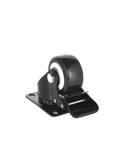 BMB tools Black PVC White Rim Caster 2 Piece 1.5 Inch- Swivel with Brake - Plate| Industrial & Scientific|Material Handling Products|Rubber Caster| Wheel  - Image 3