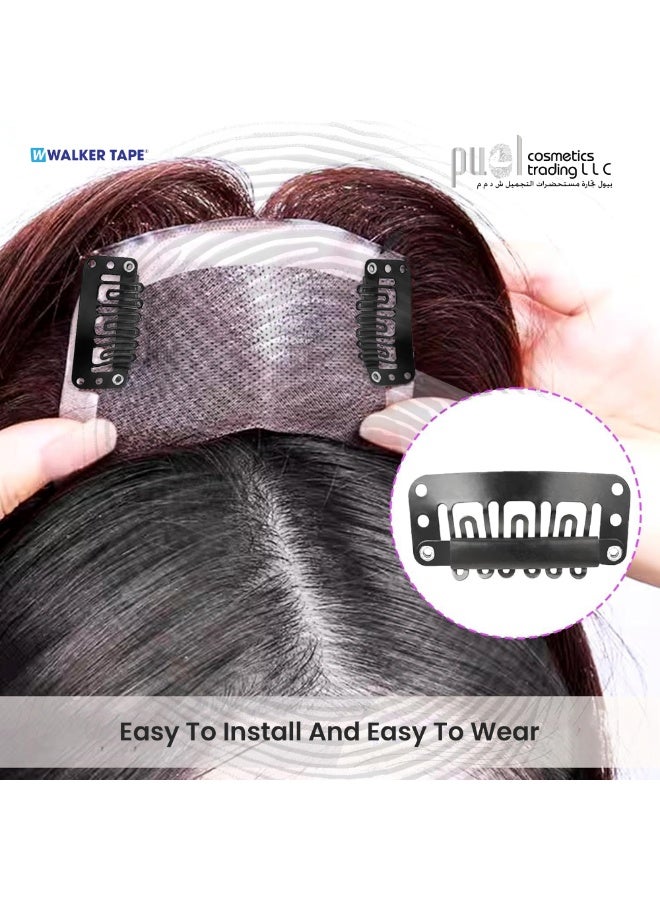 Walker Tape® Metal Snap Clips for Hair Extensions – U-Shape Wig Clips with Silicone Grip for Secure Hold – Hair Fixing Clips for Men & Women – Durable, Reusable Hair Accessories for Wig Making, Styling, Salon Use (Pack of 12) - Image 5