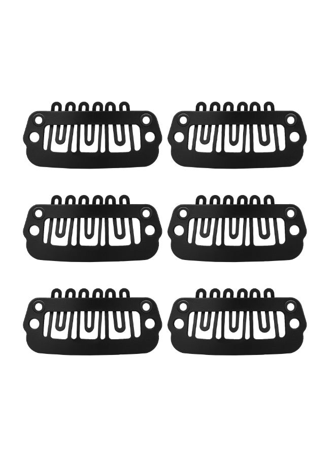 Walker Tape® Metal Snap Clips for Hair Extensions – U-Shape Wig Clips with Silicone Grip for Secure Hold – Hair Fixing Clips for Men & Women – Durable, Reusable Hair Accessories for Wig Making, Styling, Salon Use (Pack of 12) - Image 1