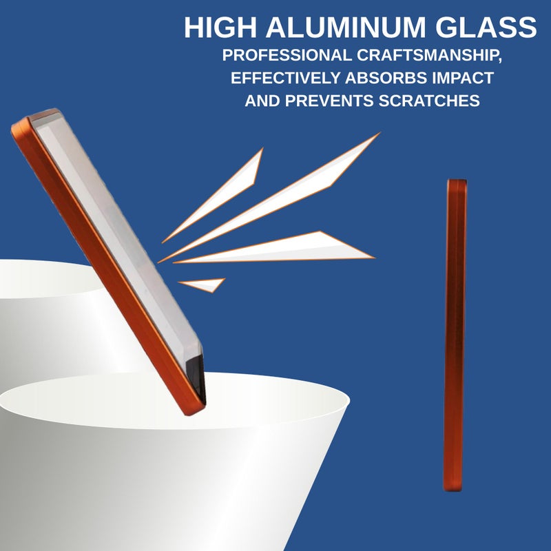 RedCap Magnetic Aluminum Graded PSA Slab Guard UV Resistant Glass 35PT Premium Protector Display Case For Standard PSA CGC Graded Sport Trading Cards - Sunset Orange - Image 5