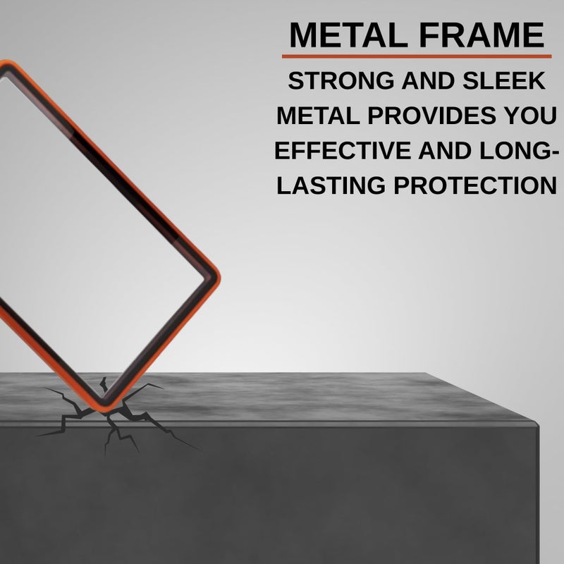 RedCap Magnetic Aluminum Graded PSA Slab Guard UV Resistant Glass 35PT Premium Protector Display Case For Standard PSA CGC Graded Sport Trading Cards - Sunset Orange - Image 3