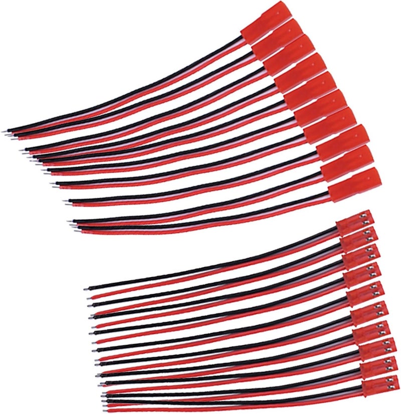 eBoot 20 AWG Plug Connector 2 Pin Male Female Plug Connector Cable Wire for LED Lamp Strip RC Toys Battery, 10 Pairs - Image 1