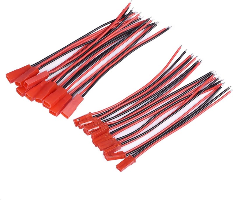 eBoot 20 AWG Plug Connector 2 Pin Male Female Plug Connector Cable Wire for LED Lamp Strip RC Toys Battery, 10 Pairs - Image 2