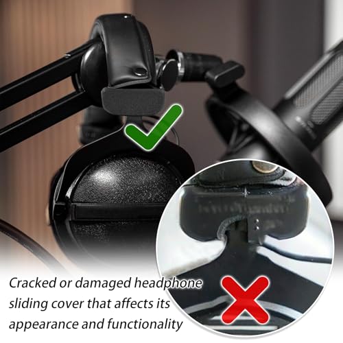 Axfvd Headphones Slider Cover Kit for Beyerdynamic Headphones - 2 Pcs (Black) - Image 2