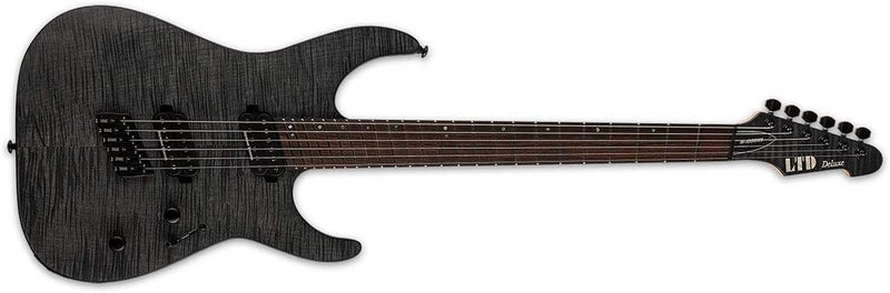 ESP جيتار كهربائي متعدد المقاييس 6 أوتار من ESP LTD M1000 بلون أسود ساتان شفاف يمين LM1000MSFMSTBLKS - Image 2