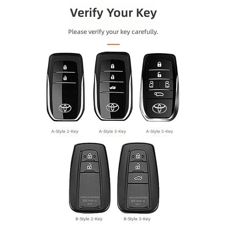 Handmade Genuine Leather Key Fob Cover for Toyota Corolla, Levin, Camry, Highlander,  Avalon - Image 2