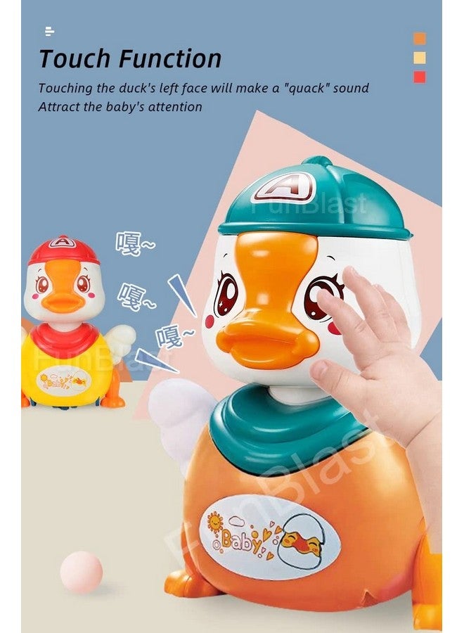 FunBlast Dance Duck Toy, Musical Cartoon Dancing Duck Toy, 360 Degree Rotating Robotic Toy with Flashing Light and Musical Sound Effects for 3+ Years Boys and Girls (1 Pc; Random Color) - Image 4