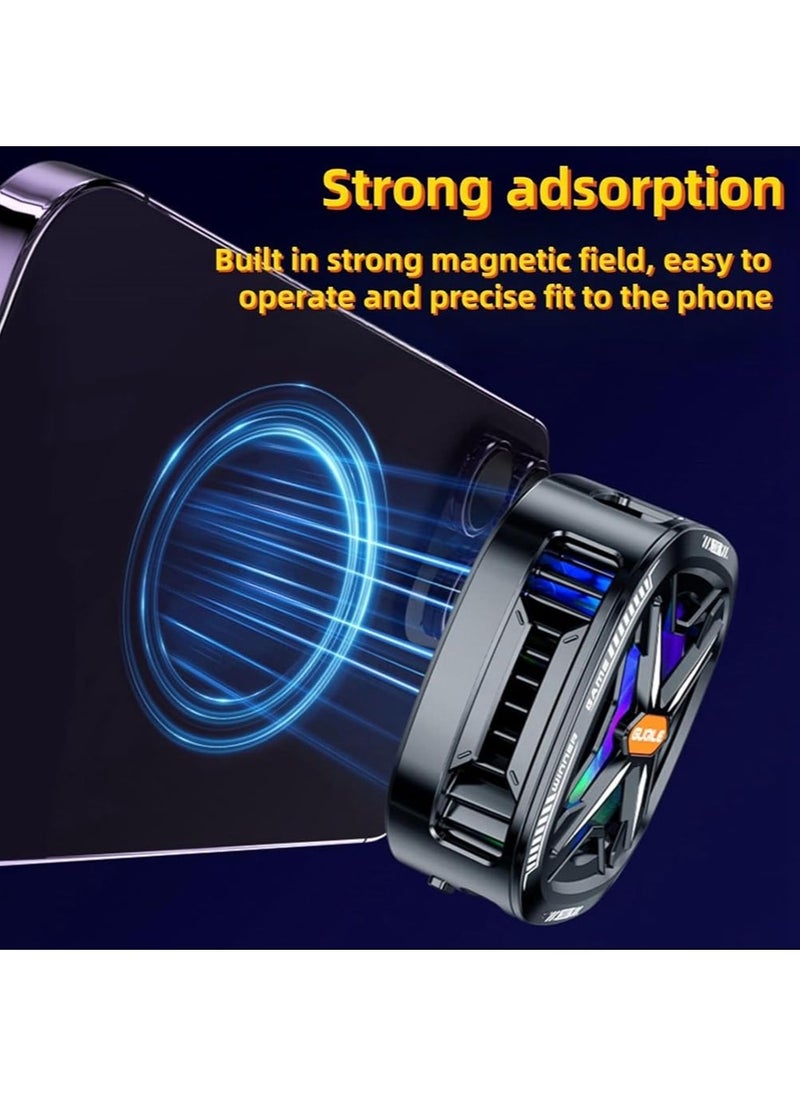 Leon Home Mobile phone radiator, semiconductor radiator with digital display, game radiator, suitable for most sizes of mobile phones, black + RGB + digital display  - Image 3