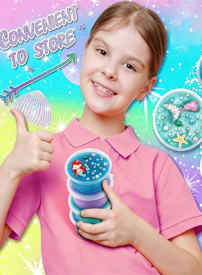 RAWAID Slime Kit for Kids Ages 6+, DIY Mermaid  Making Kit, Fun Slime Gift, Mermaid Slime Maker Set, Birthday Gifts & Toys for Girls - Image 2