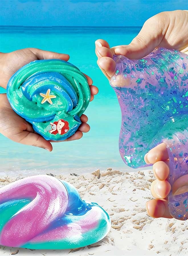RAWAID Slime Kit for Kids Ages 6+, DIY Mermaid  Making Kit, Fun Slime Gift, Mermaid Slime Maker Set, Birthday Gifts & Toys for Girls - Image 3