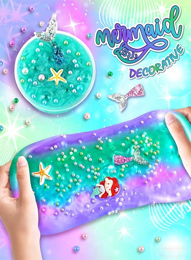 RAWAID Slime Kit for Kids Ages 6+, DIY Mermaid  Making Kit, Fun Slime Gift, Mermaid Slime Maker Set, Birthday Gifts & Toys for Girls - Image 5